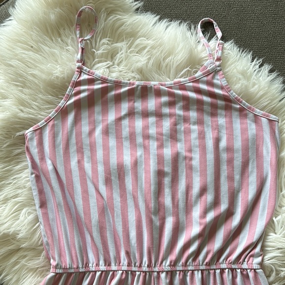 Pink & White Striped Romper - medium - Picture 5 of 5